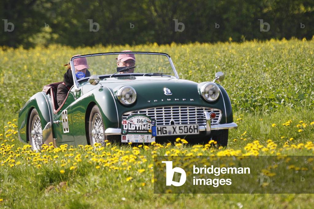 Triumph TR 3A, built in 1959, vintage car motor rally Wiesbaden 2009, Hesse, Germany, Europe