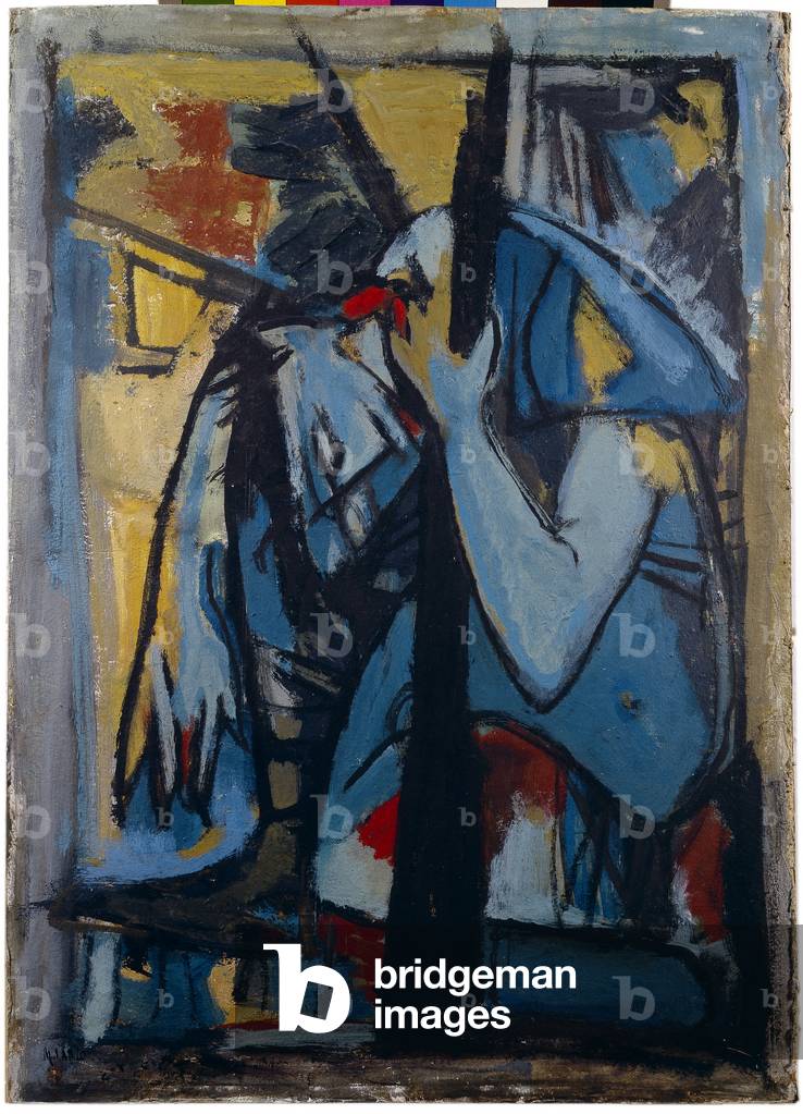 Immagine di Dipinto "Ferito soldato", 20th Secolo di Marcel Janco