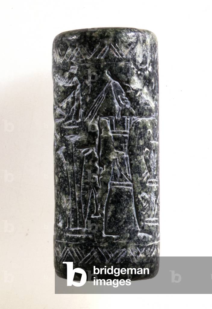 Cylinder Seal with name of Ramesses II, 1279-1212 BC, from Beth Shean (stone)