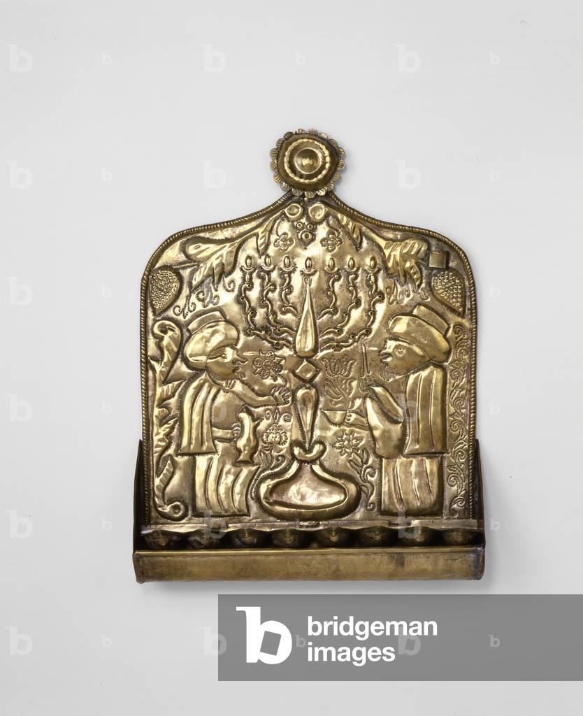 Hanukkah Lamp (sheet brass)