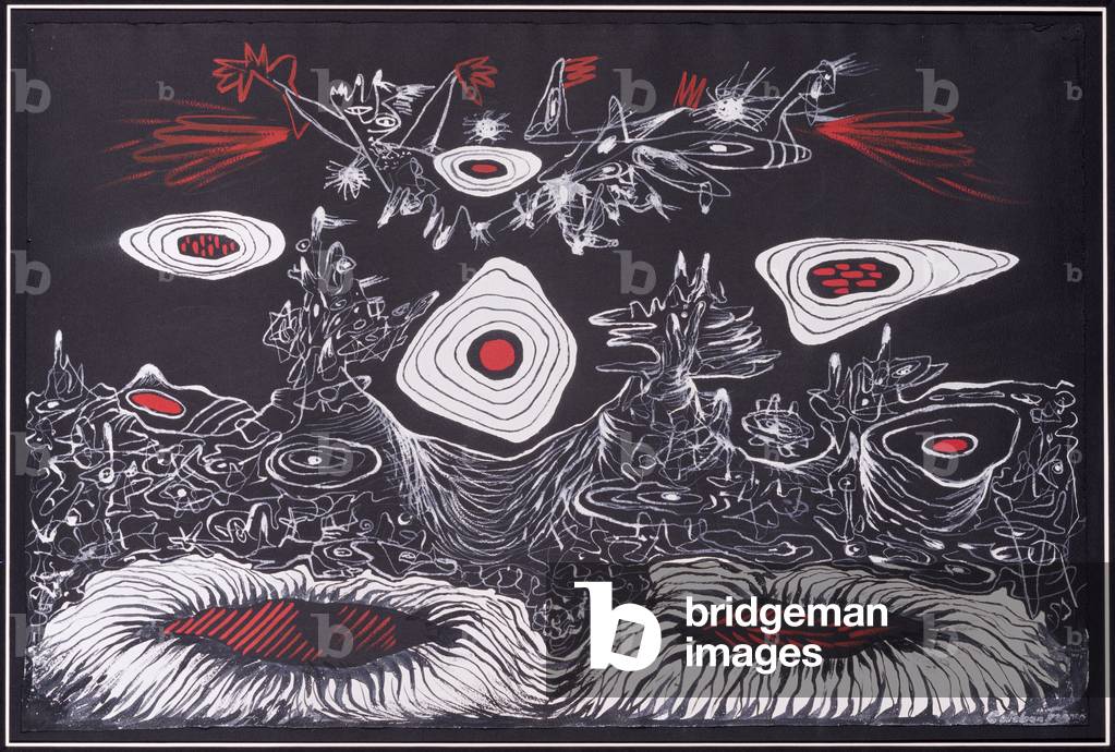 Surrealist Water Landscape, 1941 (gouache on paper)