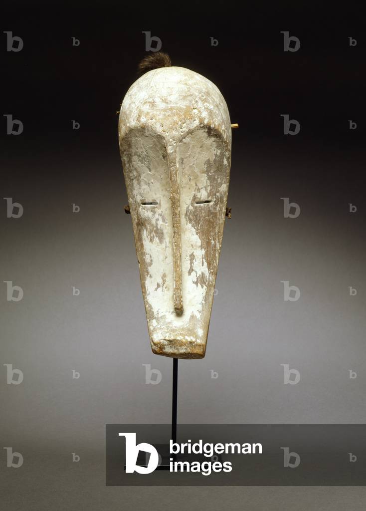 Fang 'ngil' mask, Gabon, late 19th-early 20th century (wood, kaolin & paint)