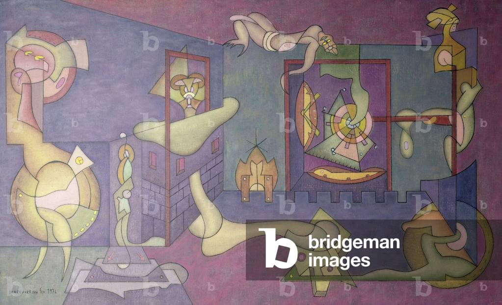 The Tower of Solitudes that Rings Trouble, 1976 (oil on canvas)