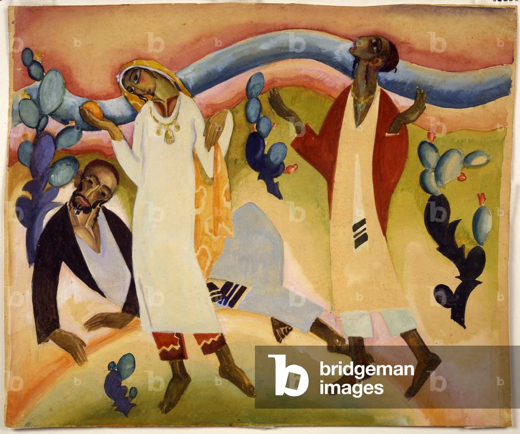 Unter den Sabra-Pflanzen, 1920 (w/c)