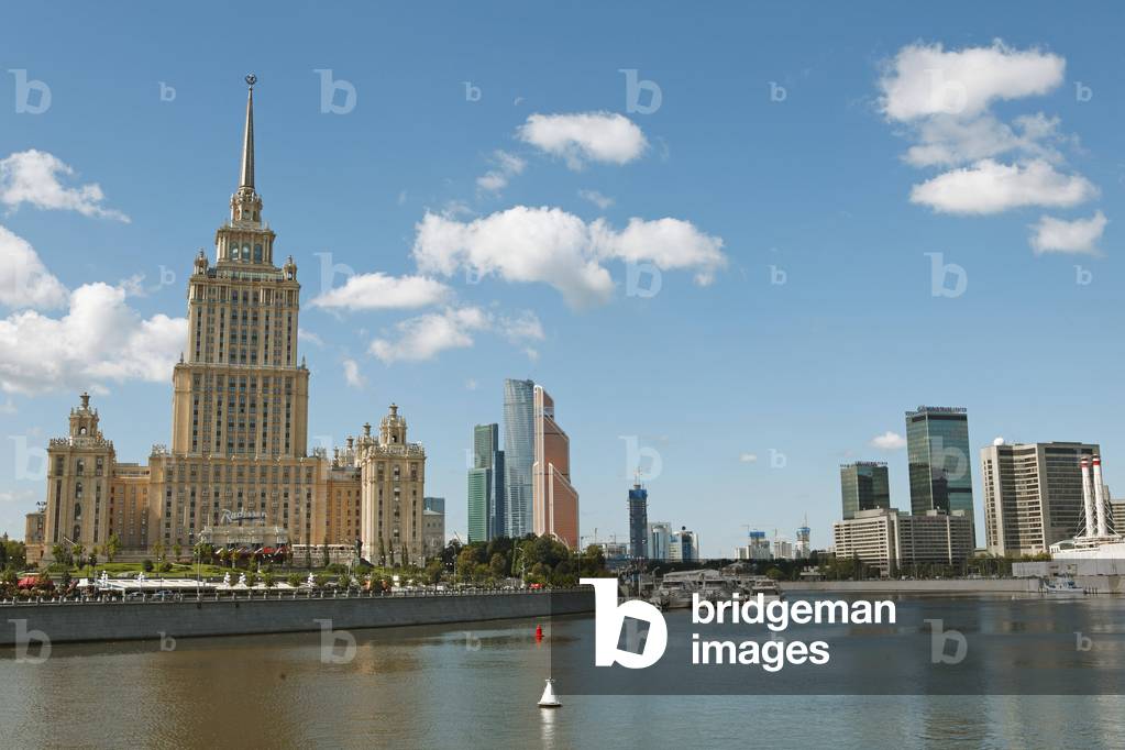 Radisson Hotel formerly Hotel Ukraina Seven Sisters Sugar Baker Style on the Moskva behind Moscow