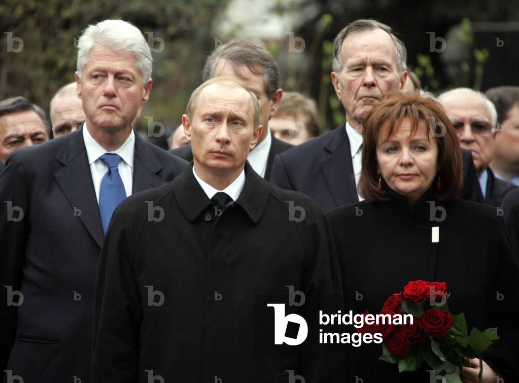 Bill Clinton, Vladimir Poutine et George Bush in 2007 (photo)