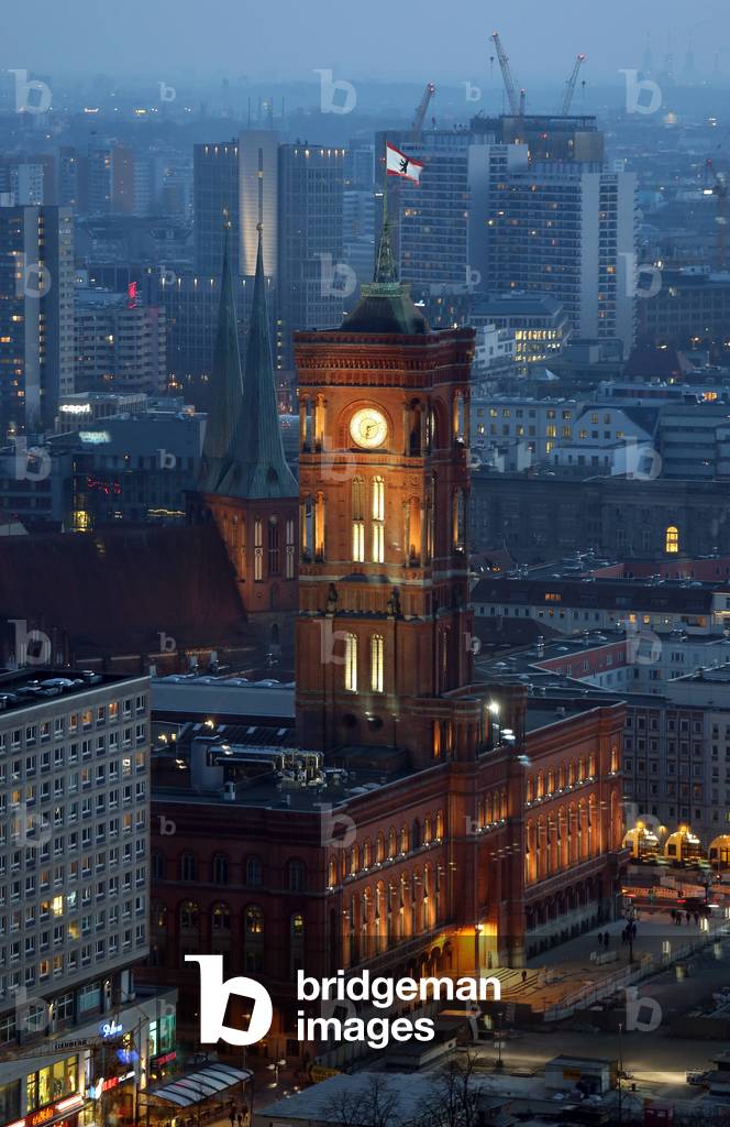 03 03 2018 Berlin Germany GER The Red Town Hall in the evening 19 century Evening evening A