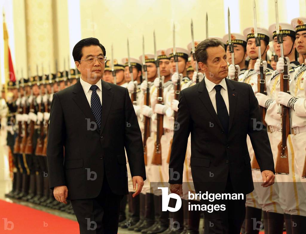 Hu Jintao and Nicolas Sarkozy