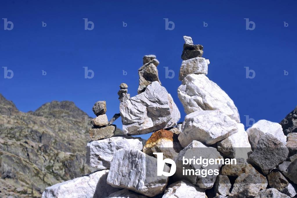Stone Maennchen in the Merveilles Valley France Alpes Maritimes Mercantour National Park Belvedere sa