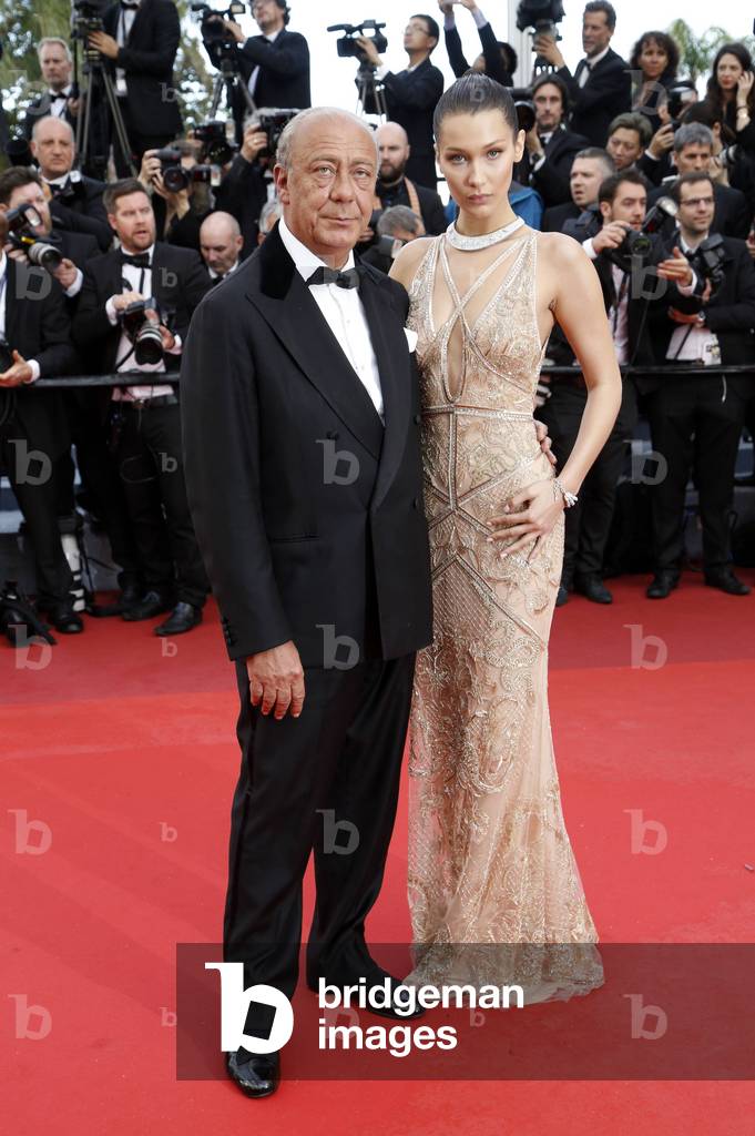 Fawaz Gruosi and Bella Hadid attending the Cafe Society premiere and the Opening Night Gala during t