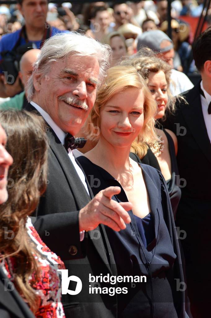 Peter Simonischek and Sandra Hueller attending the TONI ERDMANN red carpet at the Cannes Film Festiv