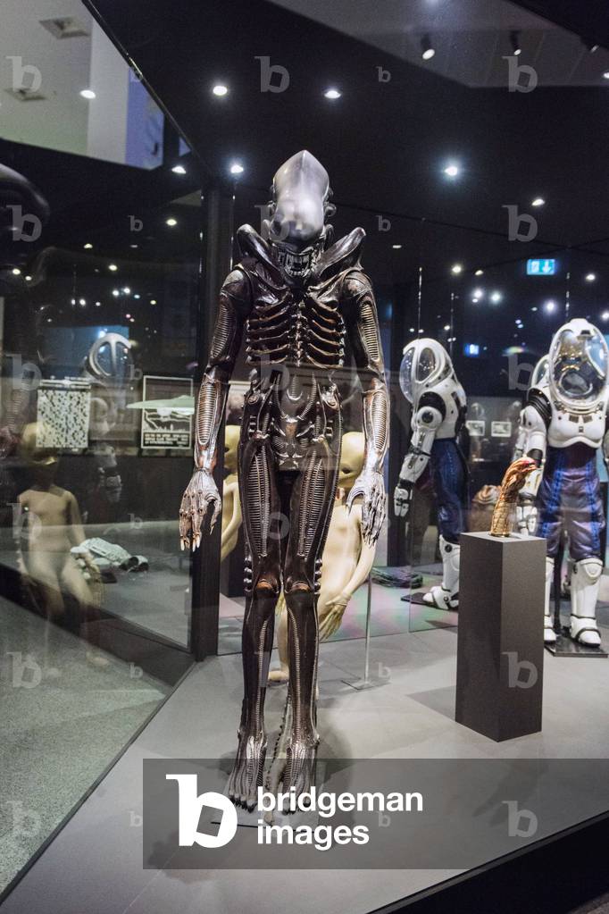 HR Giger Alien in the space exhibition Outer Space at Bundeskunst and exhibition hall Bon
