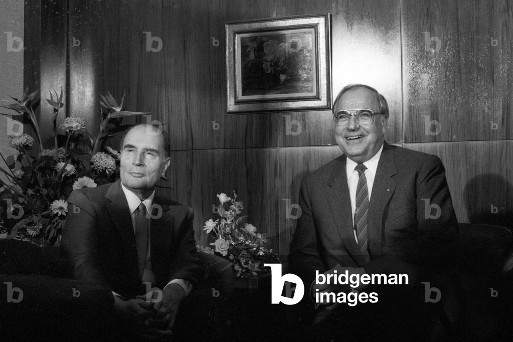 Helmut Kohl et Francois Mitterrand