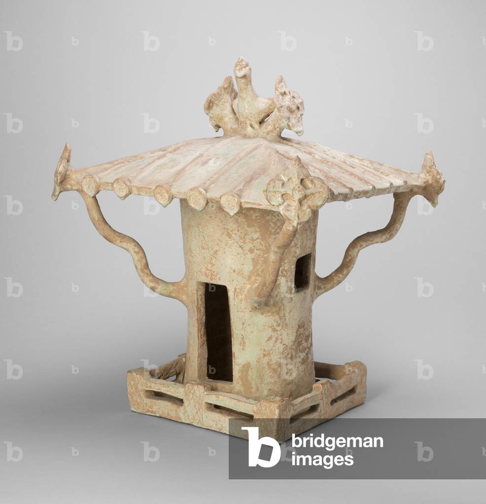 Top Story of a Tower, Tomb Model, 25-220 (earthenware with green lead glaze)