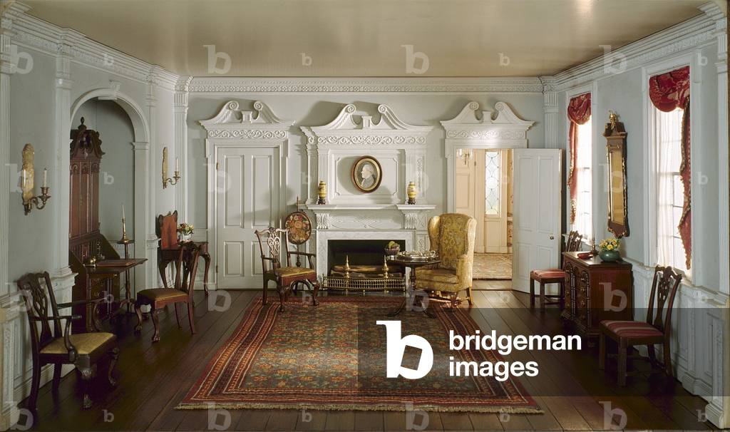 A11: Rhode Island Parlor, c.1820, c.1940 (miniature room, mixed media)
