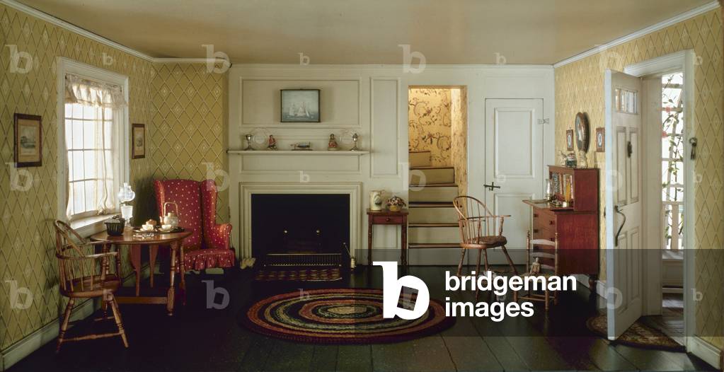 Cape Cod Living Room, 1750-1850, c.1940 (mixed media)
