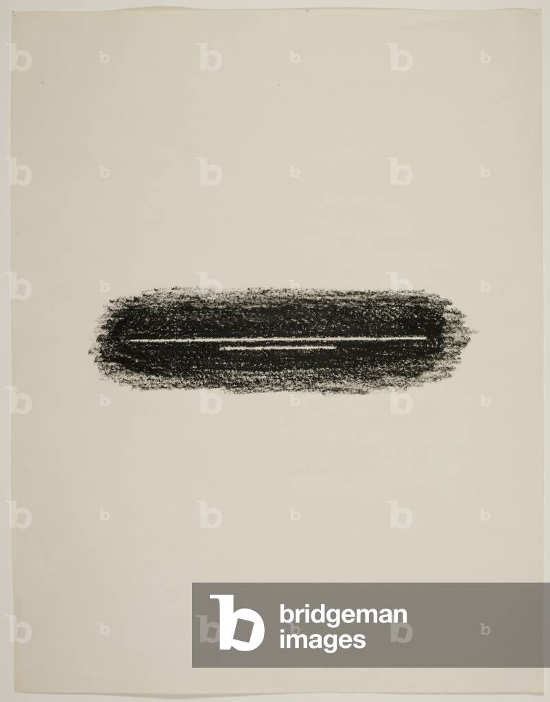 Untitled (black lithographic crayon on paper)