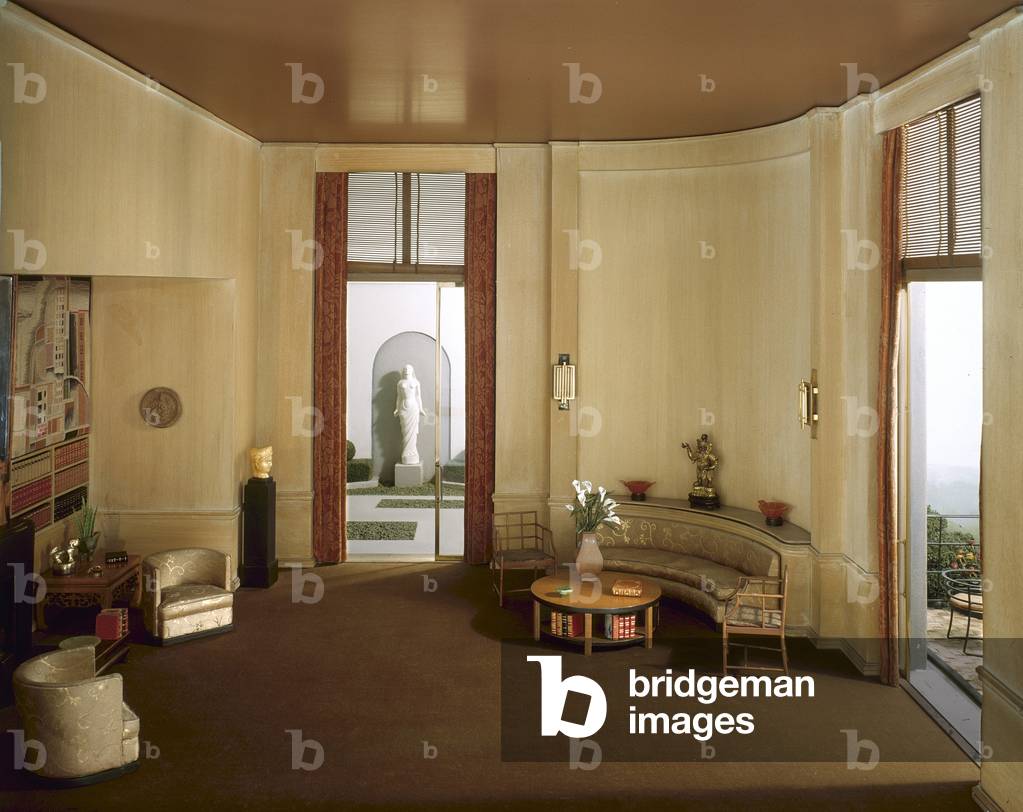 E-27: French Library of the Modern Period, 1930s, c.1937 (miniature room, mixed media)