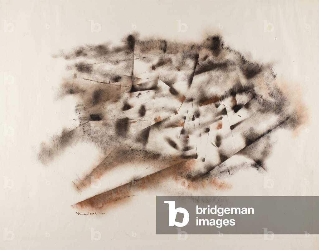 Composition in Brown, 1953 (w/c, brush & ink, pen and ink, chalk and pastel on paper)