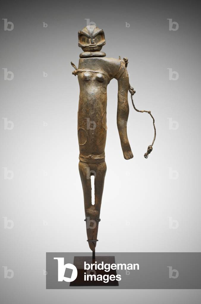 Figural Medicine Container, late 19th-early 20th century (wood, leather & sacrificial material)