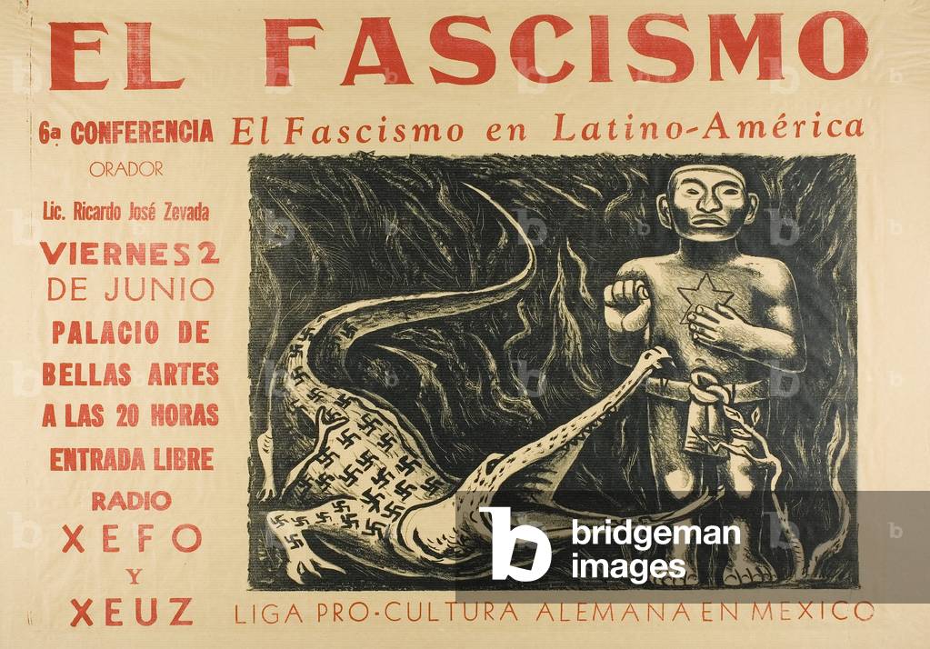 El Fascismo en Latino-América, 1939 (colour litho on tan wove paper)