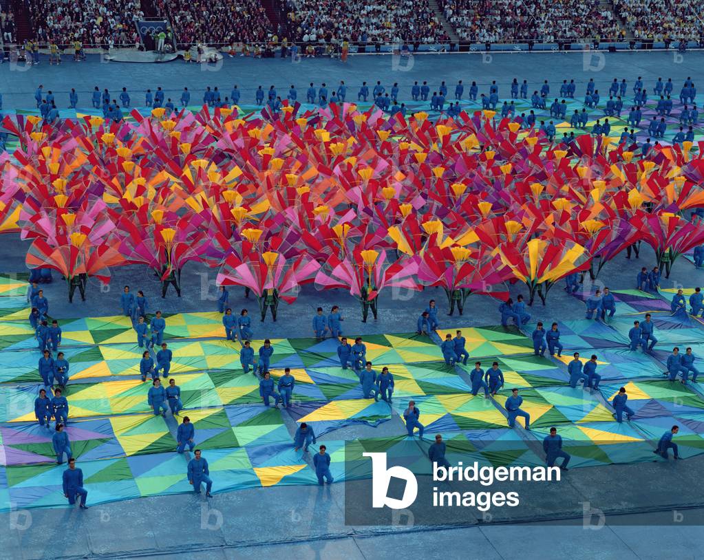 Olympic Games Barcelona 1992 Opening Ceremony Image of Opening ceremony of the Barcelona Olympics, 1992 (photo)