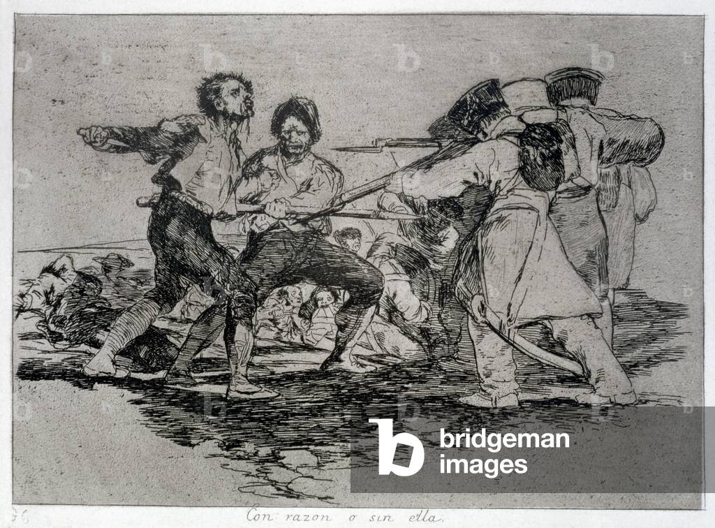 A ragione o a torto, tavola 2 di' The Disasters of War', 1810-14, pub. 1863 (acquaforte)