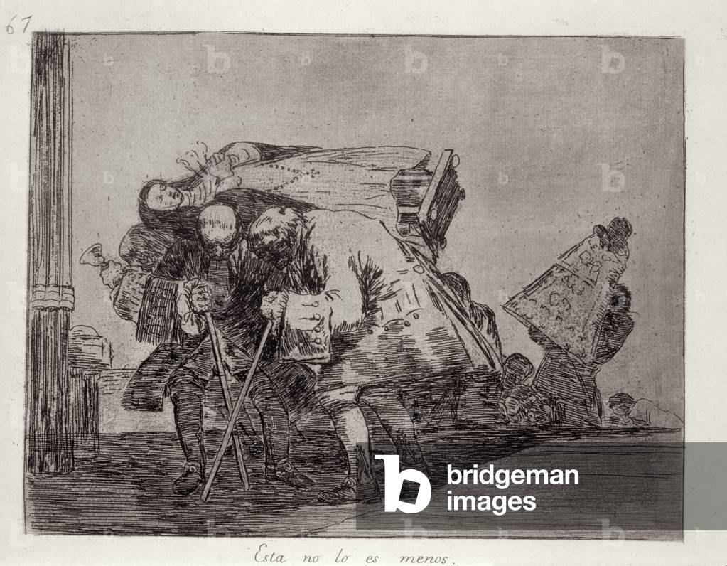"Questo non è meno così", 1863 di Francisco Jose de Goya y Lucientes, b/w