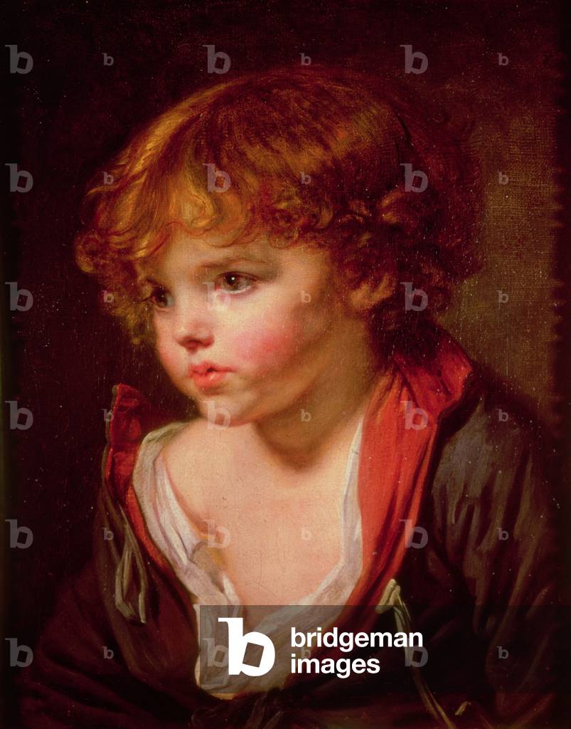 "Un ragazzo dai capelli biondi con una camicia aperta" di Jean Baptiste Greuze