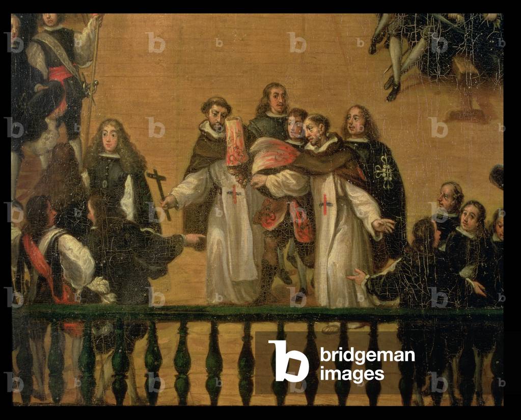 131-0635398 Auto de fe in the Plaza Mayor in Madrid, detail, 1680 (detail of 36774)