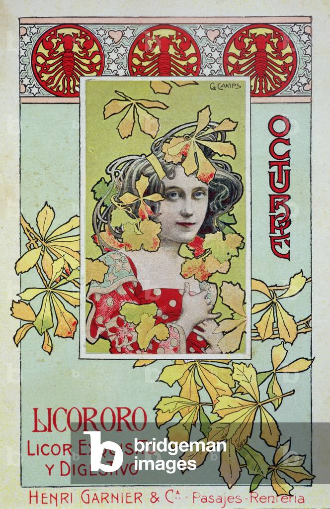 Ottobre, da un calendario per Henri Garnier & Co., 1902 (colore lito)