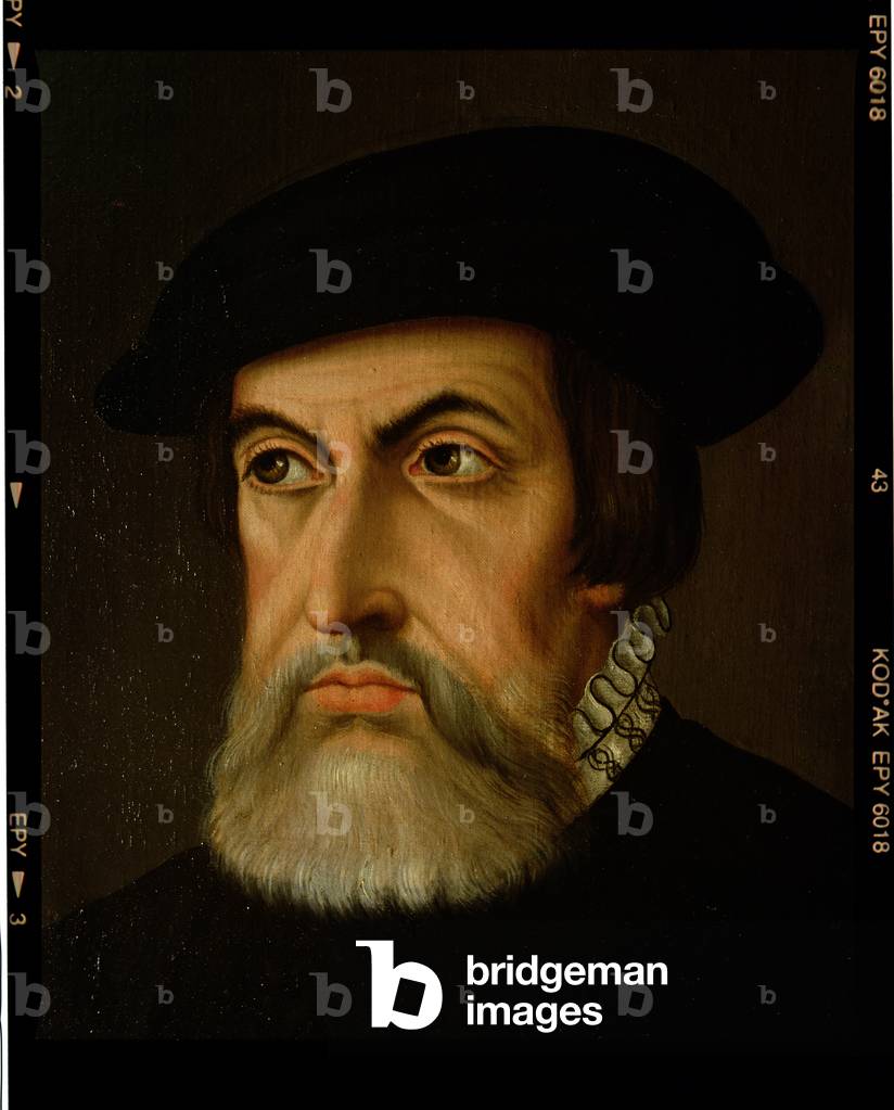 Porträt von Hernan Cortes (1485-1547) (öl auf leinwand)