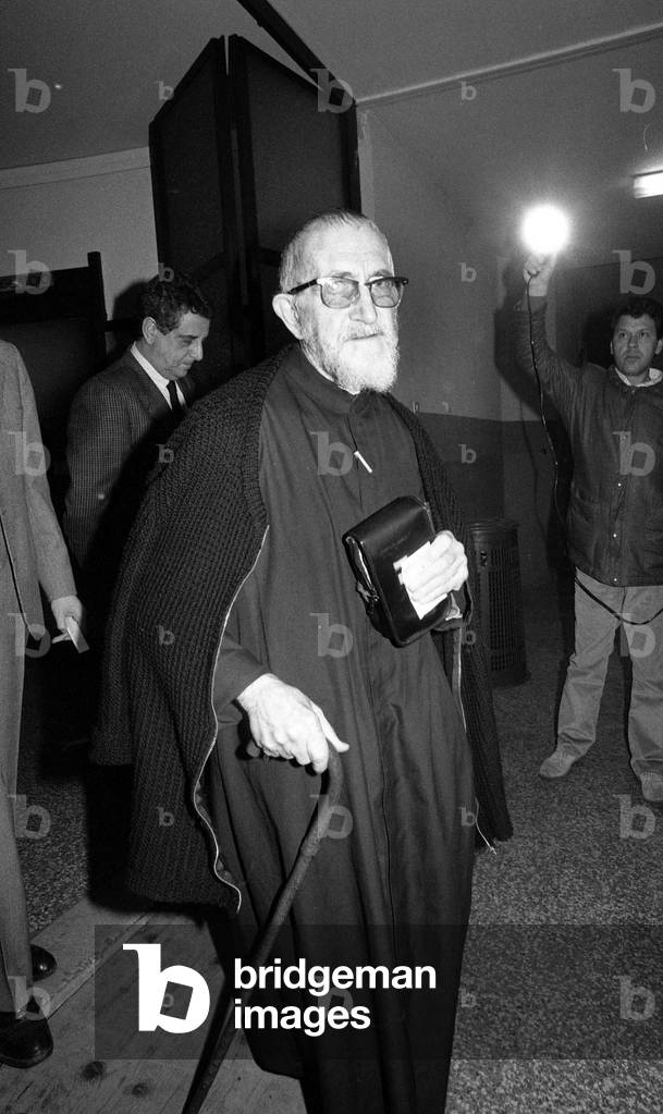 Meeting Of Young People Of Catholic Movements With Abbe Pierre at the Palalido, Milan, 1985