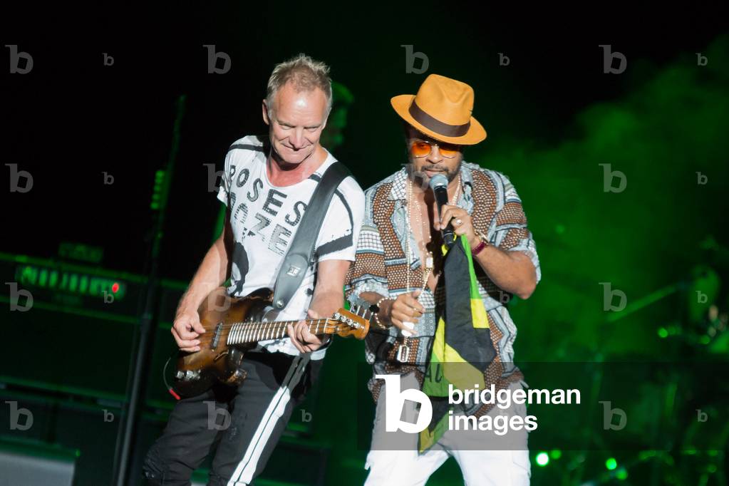 Sting and shaggy in concert in Rome on July 28, 2018
