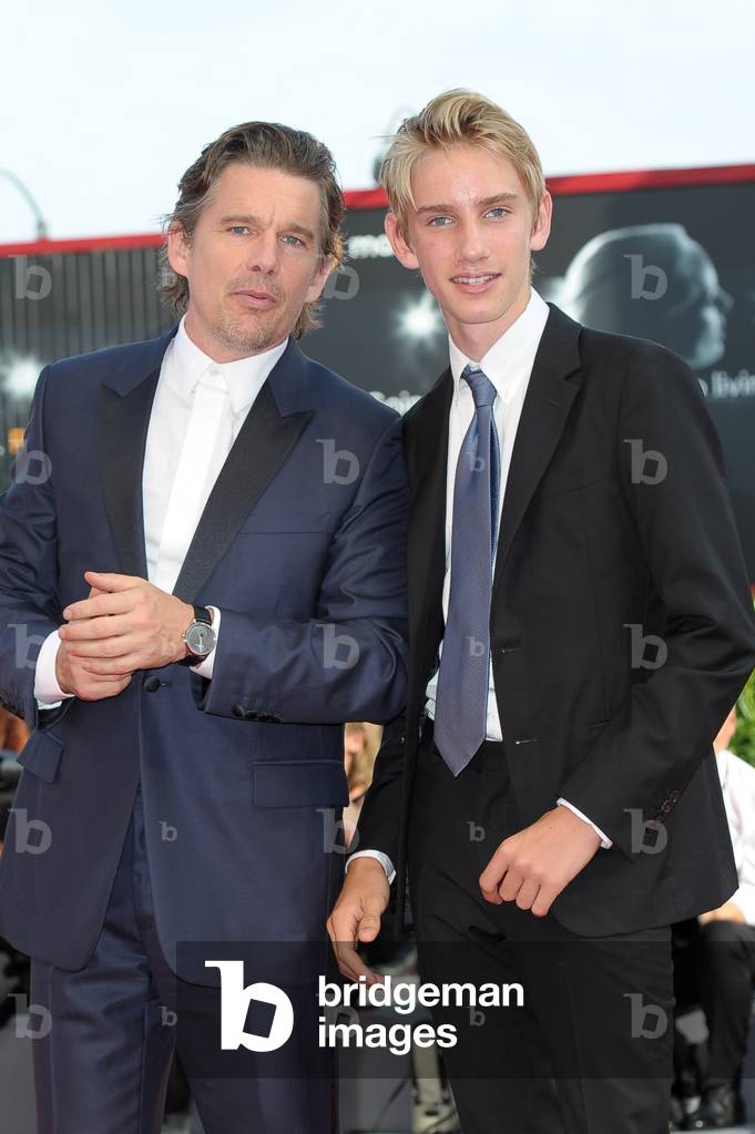 Ethan Hawke and his son