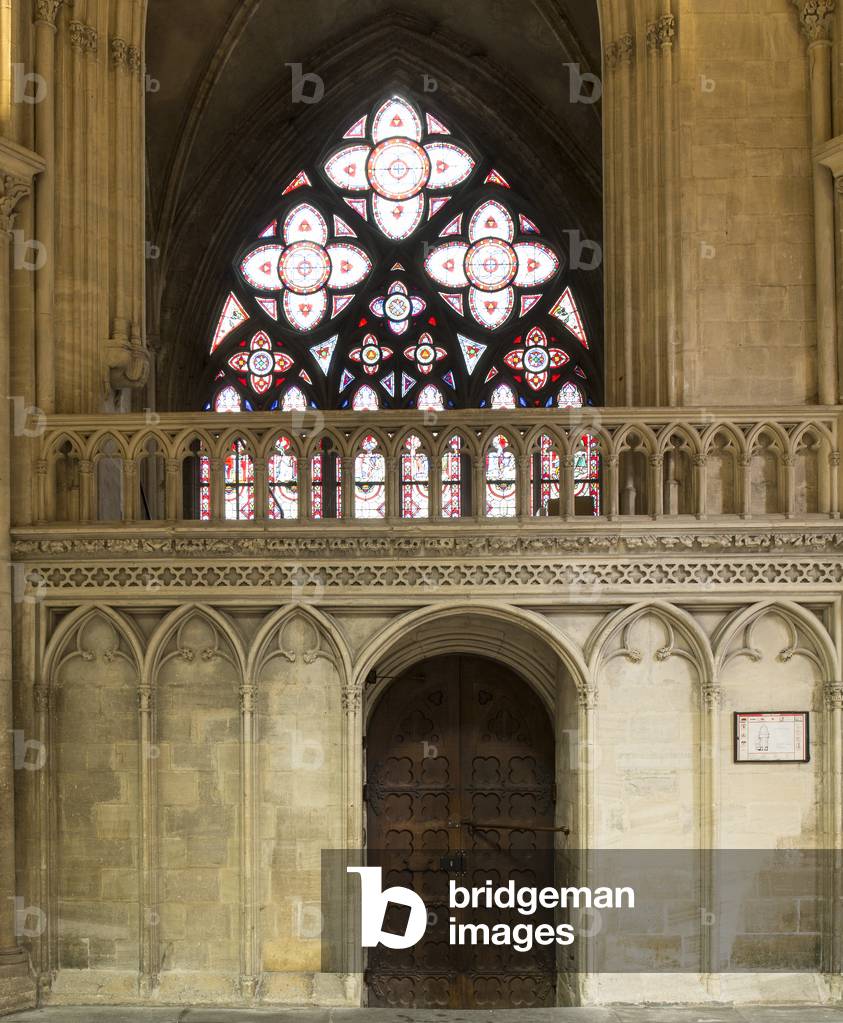 the passage of arthenay leading from the nave to the library, cathedral of Saint Vincent de Bayeux