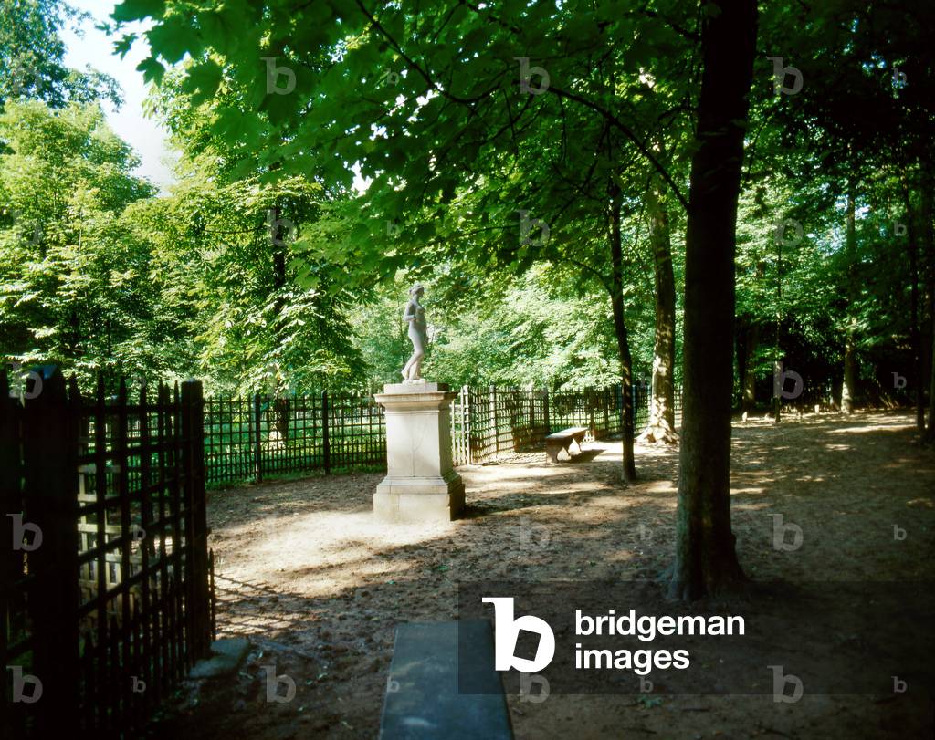 Grove of Apollo Baths. The gardens of the Chateau de Versailles (Les Yvelines), 1660-1700. Gardens of Andre Le Notre (1613-1700) and principal architects: Louis Le Vau (1612-1670) and Jules Hardouin Mansart (1646-1708).