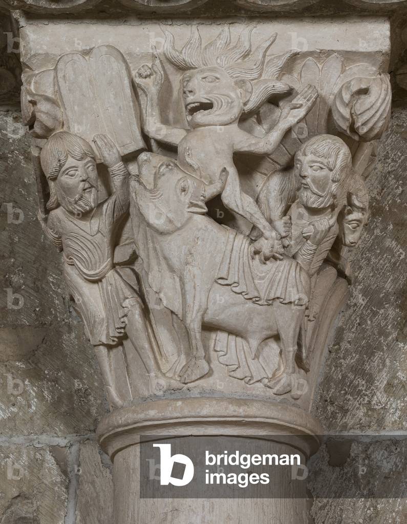 Moses and the Golden Calf 12th Century (sculpture)