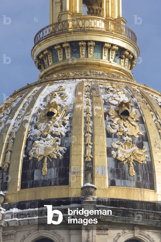 The Dome of the Invalides (1670) Under the Snow, Paris (photograph)