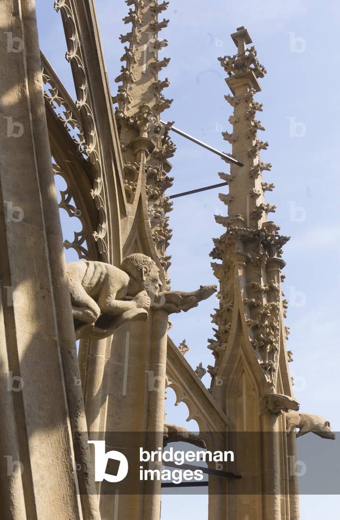 Exterior detail. St Stephen's Cathedral in Metz, 12th-15th Century (photo)