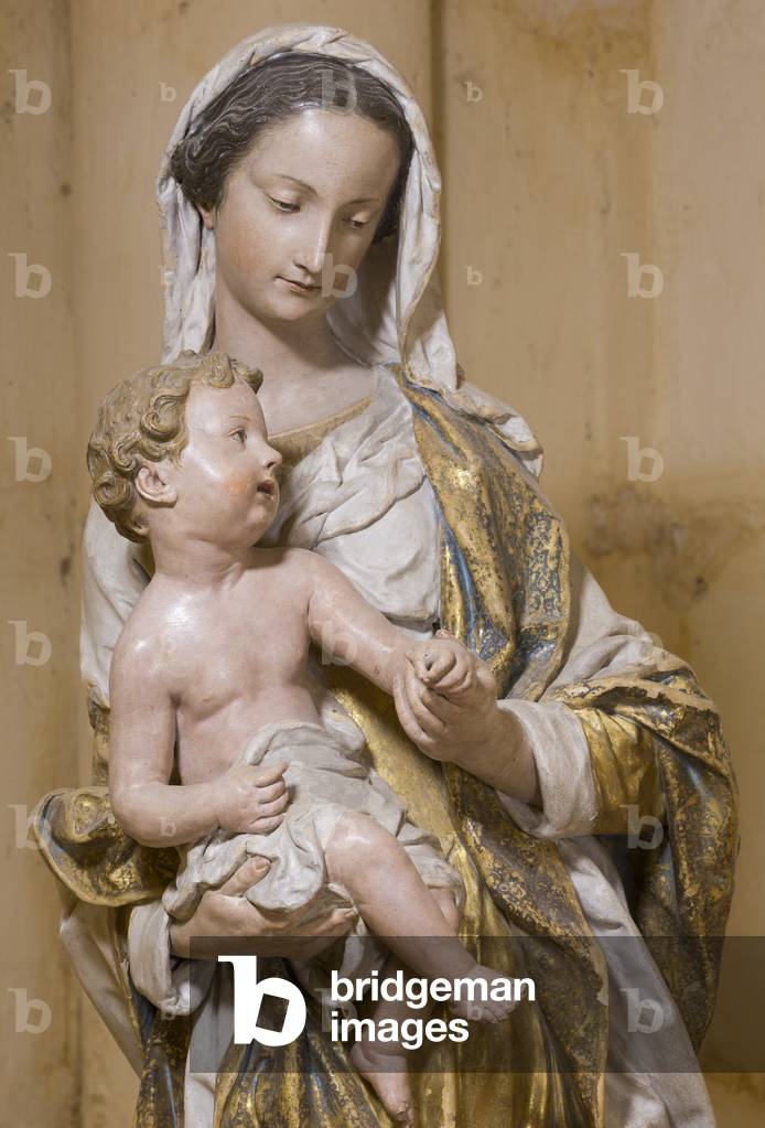 Virgin and Child, 17th century (polychrome terracotta)
