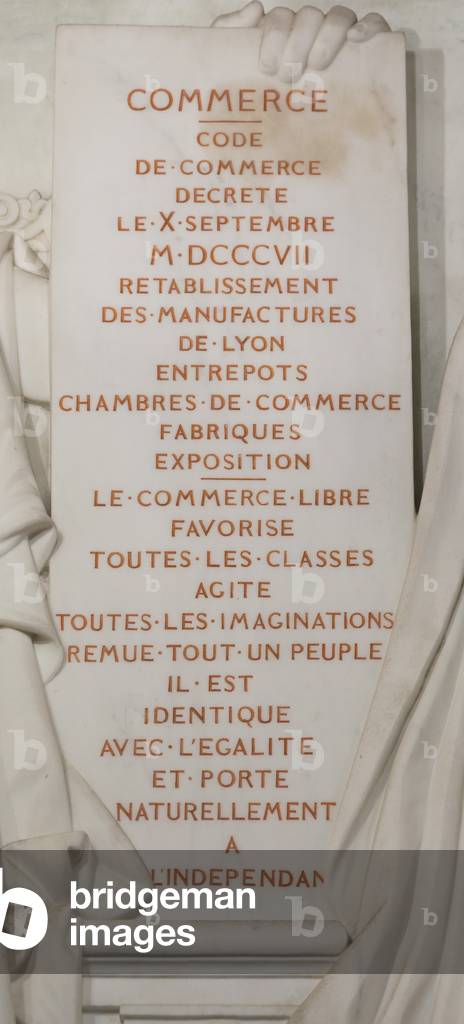 Plaque on the Virtues of Commerce, Dome of the Invalides (photograph)