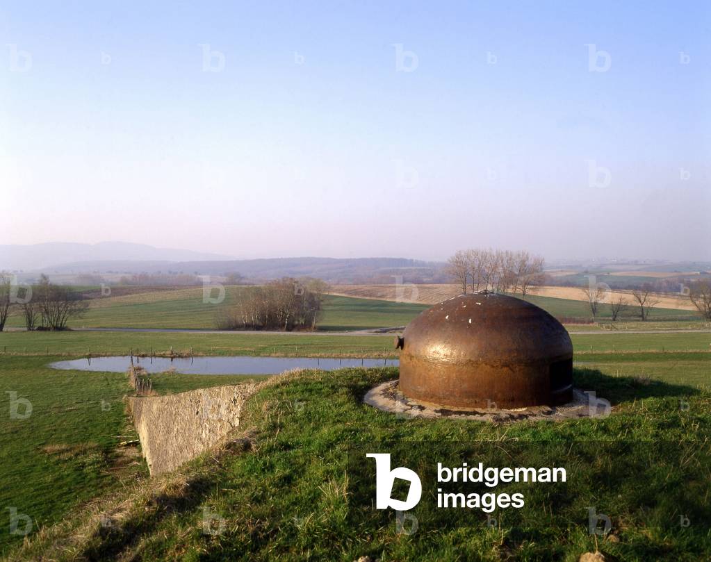 Batteries of the Maginot Line in Schoenenenbourg in Alsace. Construction 1930, decided by Andre Maginot (1877-1932).