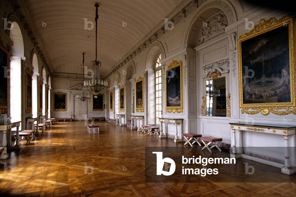 The Grand Trianon, the gallery of cotelles, created by Jules Hardouin Mansart (1646-1708), in 1687. Chateau de Versailles (Yvelines).