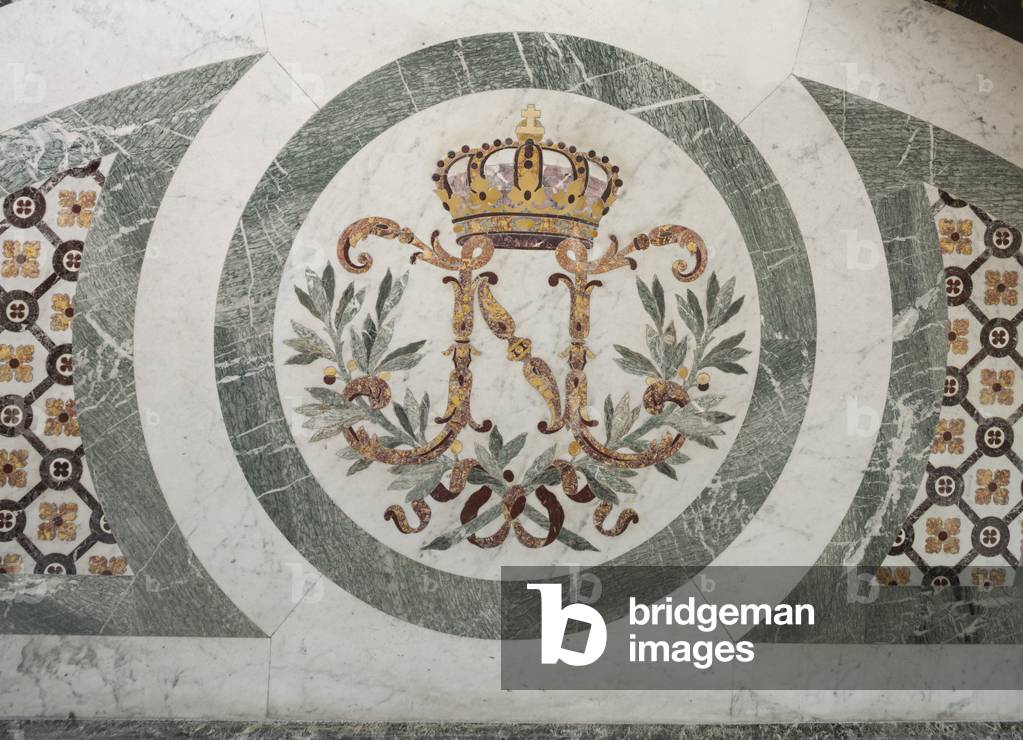 Monogram by Napoleon I. Chapelle Saint Augustin, Dome des Invalides, Paris (photograph)