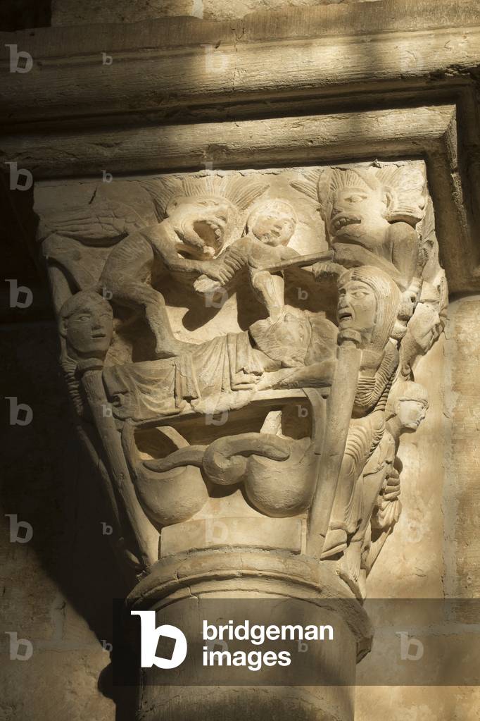 The Death of the Rich and Lazarus 12th Century (sculpture)