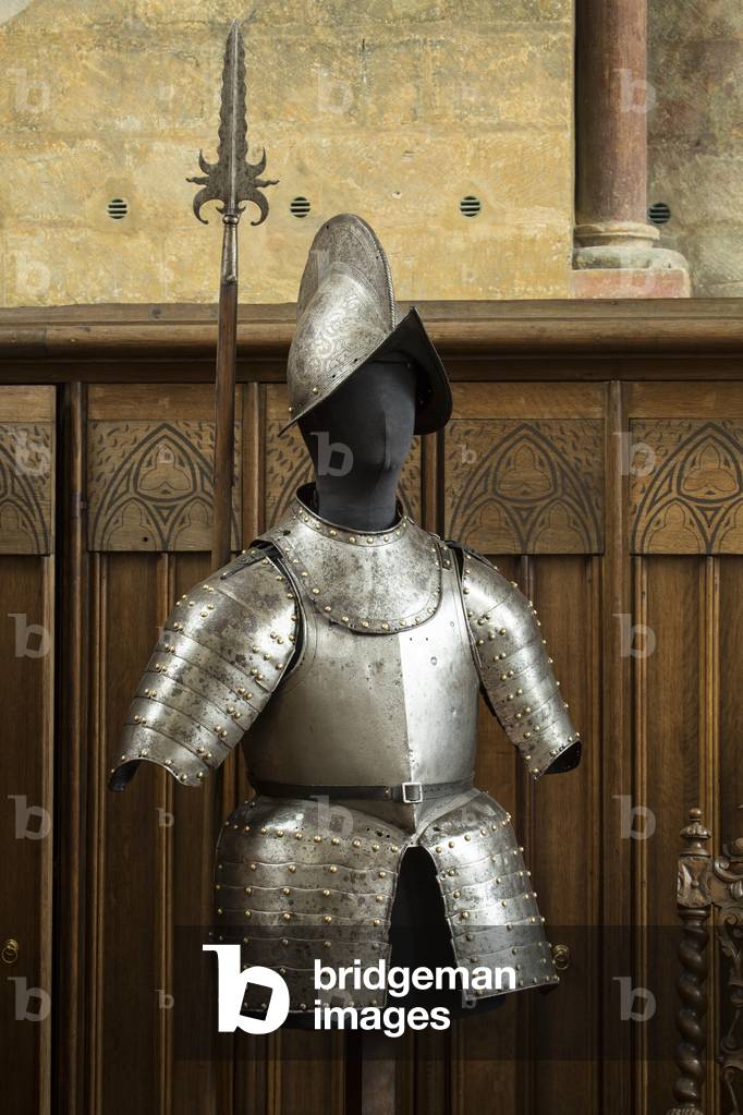 armor of the chapter man at arms, chapter house, cathedral of Saint Vincent de Bayeux