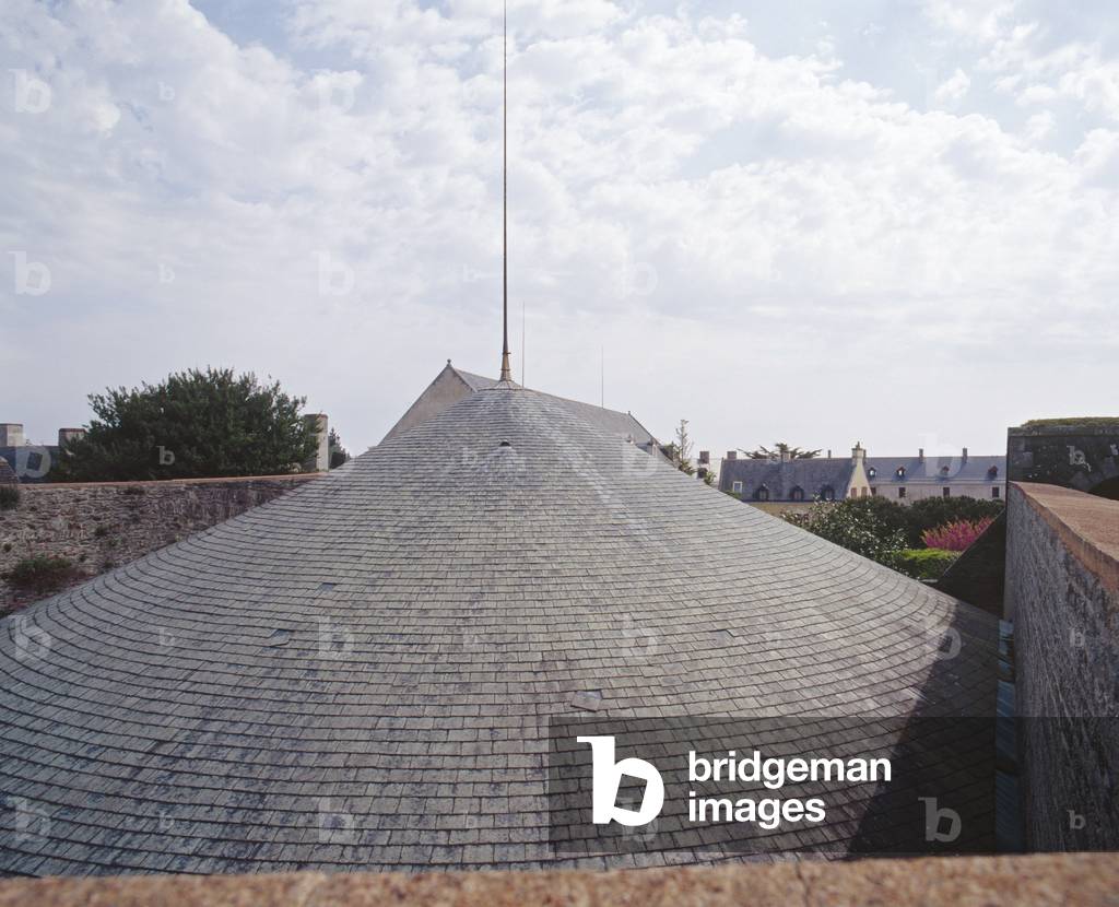 Detail of a roof of the Citadel of Belle Ile en mer (Belle-Ile-en-Mer), Morbihan, Brittany, France. Architecture by Sebastien Le Prestre, Marquis de Vauban (1633-1707), 1683-1689.