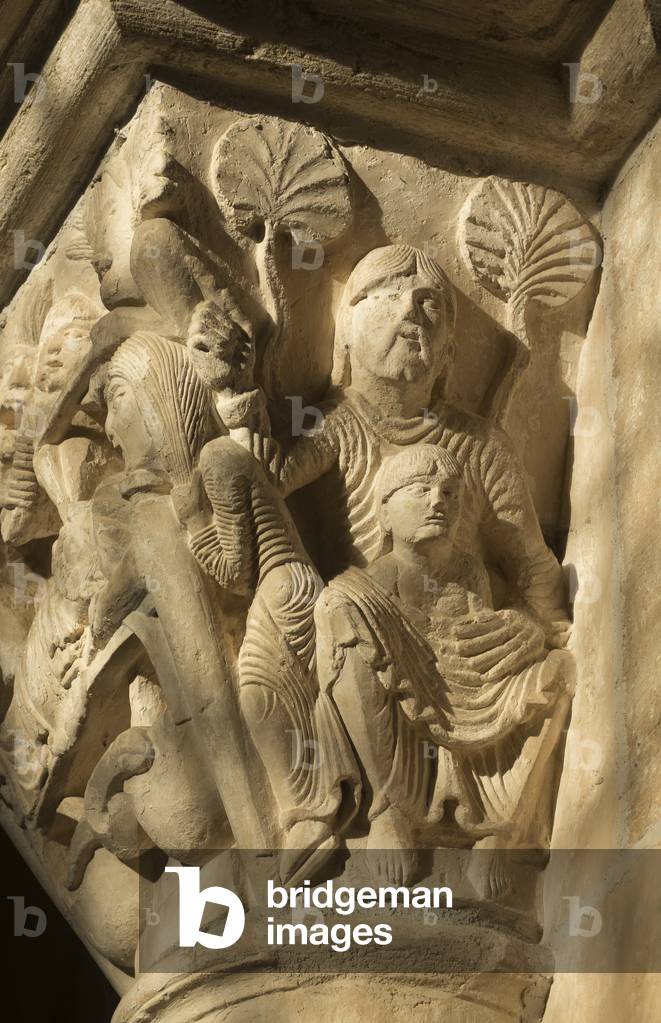 The Death of the Rich and Lazarus 12th Century (sculpture)