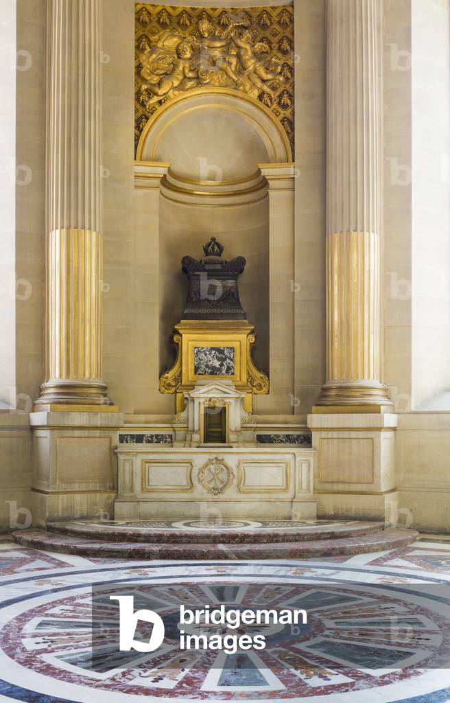 Chapel of Saint Jerome, tomb of King Jerome (Jerome Bonaparte), dome of the Invalides (1670), Paris (photography)